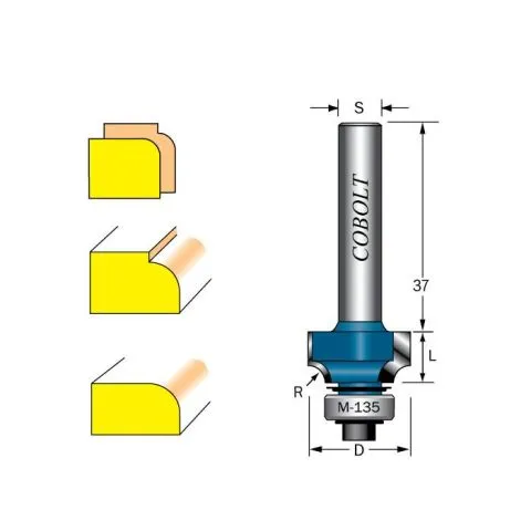 217-020 Cobolt Avrundningsfräs R=2 D=17 L=8 Snabb leverans
